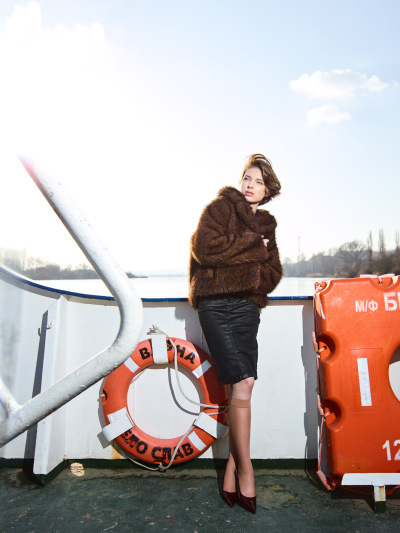Stasia's Fashion Photo Shoot on Beloslav Ferry