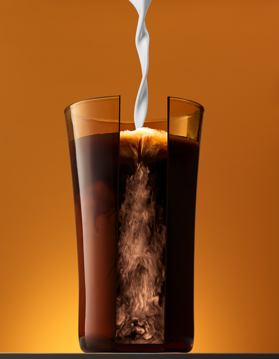 Cut of glass of coffee